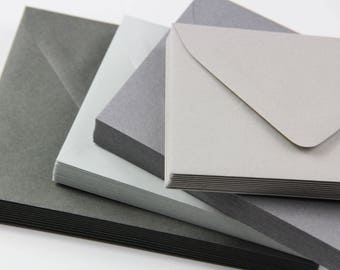 25 - A7 Gray Envelopes - 5x7 Envelopes - Gray Wedding Envelopes