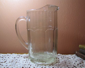 Vintage Glass Drink Pitcher