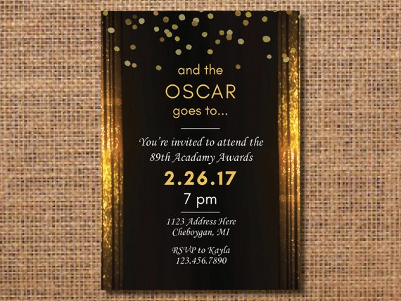 Oscar Party Einladung Oscar Party Academy Awards Party