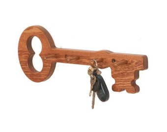 Key Holder Handcrafted Oak Amish Made Car Key Holder Wall Mount! Any Stain!