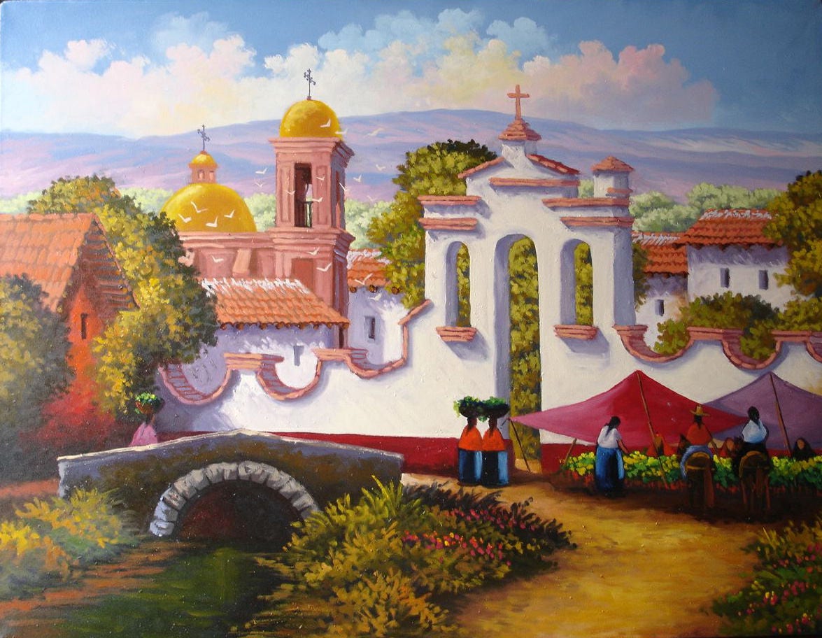 Buildings Painting Town Painting Mexican Painting Painting   Il Fullxfull.1236783504 Ka5u 