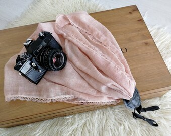 Camera strap Luxury camera strap Cotton lace camera strap Scarf camera strap DSRL camera strap Photographer accessories Camera accessories