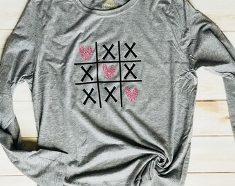 Valentine tic tac toe shirt