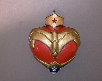 Wonder Woman Heart Ornament