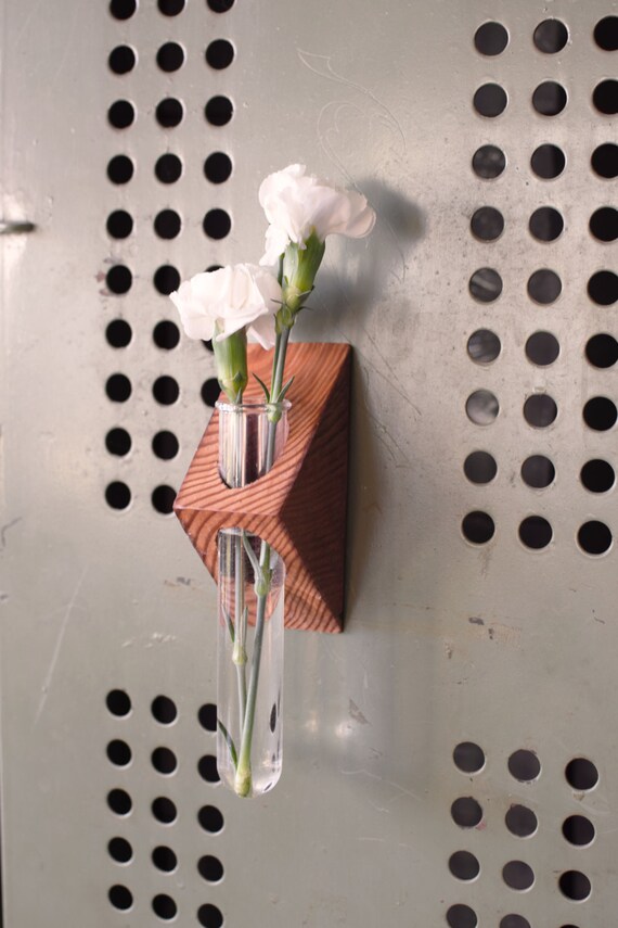 Rustic laboratory bud vase test tube bud vase