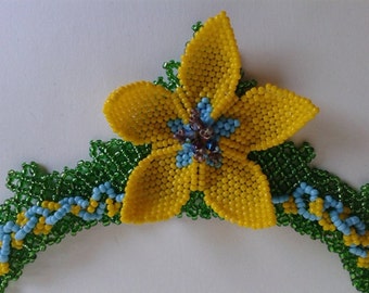 Beaded Necklace Fleur