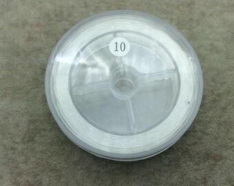 30 METERS - Clear/Transparent Elastic/Stretch Beading Cord - Measuring 1mm Thick - 32.8 Yards (98 Feet) - Sold By Full Spool