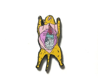 Dissected Cat Enamel Pin