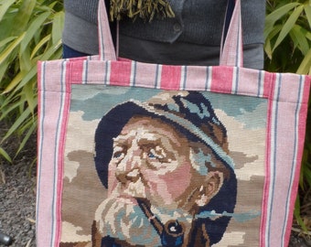 Needlepoint Tote Bag - One of a Kind Hand made original.