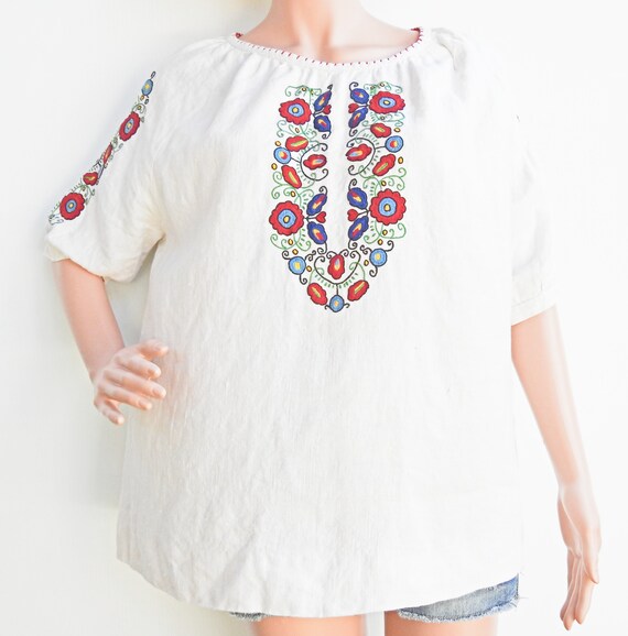 Peasant blouse vintage ethnic 70s style