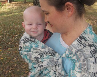 Ring Sling Baby Carrier/ Tekhni Laurel Kyanite WCRS Wrap Conversion -DVD included, baby, toddler, supportive, charcoal, neutral sling