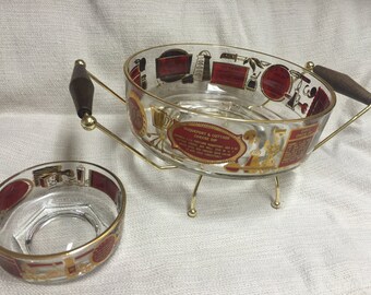 Vintage 1950's Chip & Dip Bowl Set