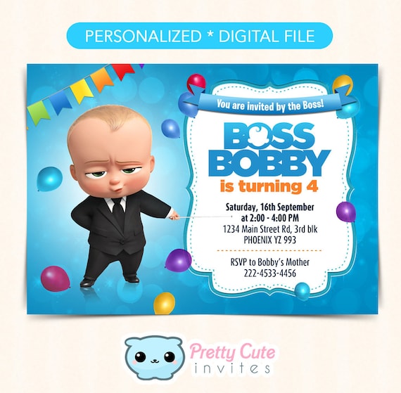 Boss Baby invitation Boss Baby Birthday invite Boss Baby