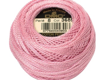 DMC 3689 Perle Cotton Thread | Size 8| LT Mauve