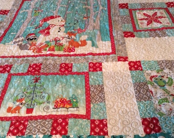 Christmas Throw Quilt Christmas Forrest