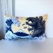 Shin godzilla throw pillow, Godzilla pillow case, tsunami bedding pillow cover, decorative pillow cover for kids, japanese tenugui cover
