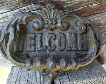 Cast Iron 'Welcome' Door Knocker