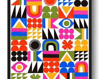 Brightside Grid - Lisa Congdon Archival Art Print