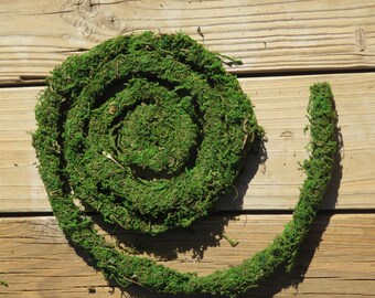 Vine moss, Super Moss, wired Mossy garland, 6 ft length, rustic crafts,wreaths,florals,dish gardens, topiaries