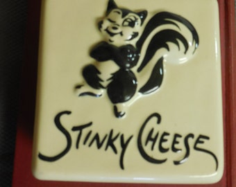 Vintage STINKY CHEESE Ceramic Box