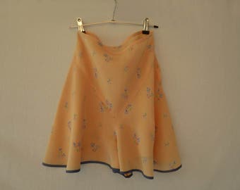 1930s Lingerie - French Knickers, Floral Silk Tap Pants, Scanties - Vintage Lingerie - Waist 63 cm
