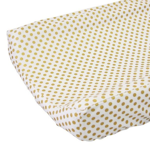 Metallic Gold Dot Changing Pad Cover