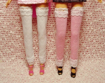 Barbie Doll Accessories - Leggings - Thigh-High Heart Stretch Stockings - Leggings/Stockings only.