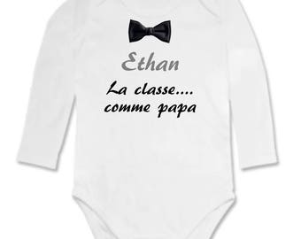 Bodysuit class dad personalized with name
