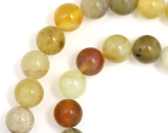 Flower "Jade" Serpentine Beads - 6mm Round