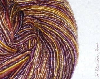 Plumlicious - 180 yards - Luxury Yarn - Handspun - Knit - Crochet - Weaving - Mixed Media - Fiber Arts