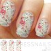 28pcs Full Cover Decal Wraps Strips total Printed Nail Wraps - Vintage Style Flower Pattern