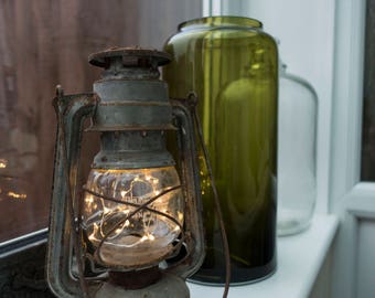 Small Vintage Paraffin Lamp - LED Lantern