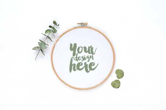 Download Embroidery hoop mockup / Styled stock photography / Instant