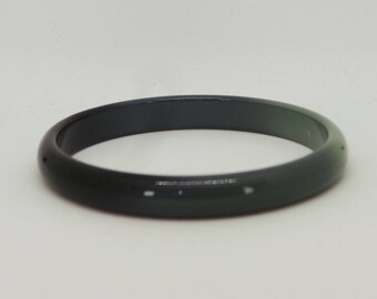 Grey and black ombre bangle . Vintage plastic ladies bangle or bracelet
