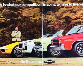 Two page 1970 Chevrolet new car lineup