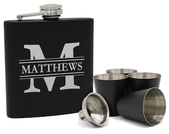 Personalized Groomsmen Flask, Personalized Leather Flask, Gifts for Groomsmen, Personalized Flask for Men, Engraved Flask, Groomsman Flask
