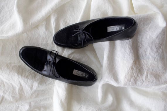 Black Leather and Suede Oxford