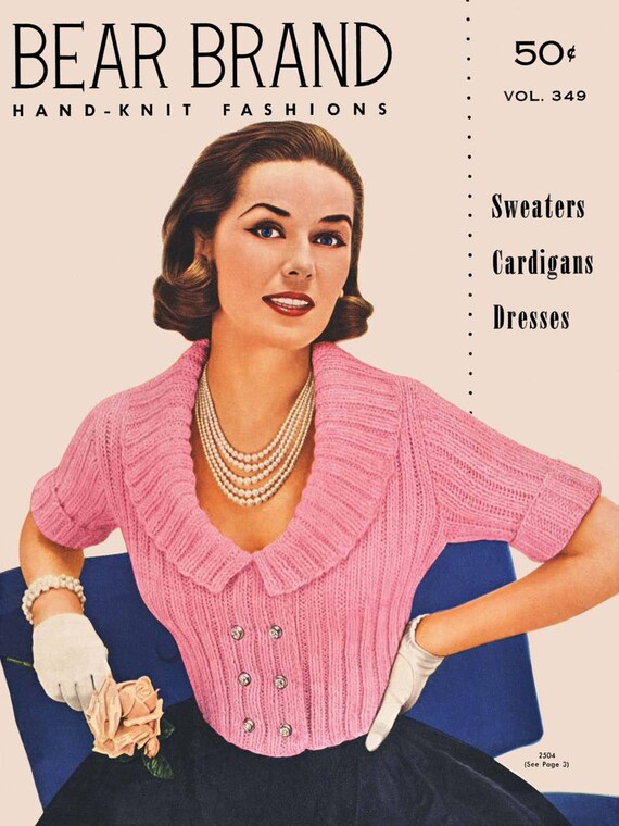 Vintage Knitting Crochet PDF Patterns Jeweled Studded Sweaters Jackets Suits Cardigans Dresses Instant PDF e Pattern Book Digital Download