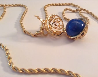 GF Angel Caller Necklace with Blue Ball (Chain Sold Separately)