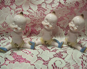 Three Baby Figurines, Japan