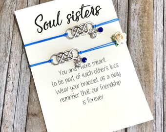 Friendship bracelet, Soul sister bracelet, Soul sister gift, Soul sister jewelry, Bff bracelet, Bracelet set, Best friend bracelet, A79