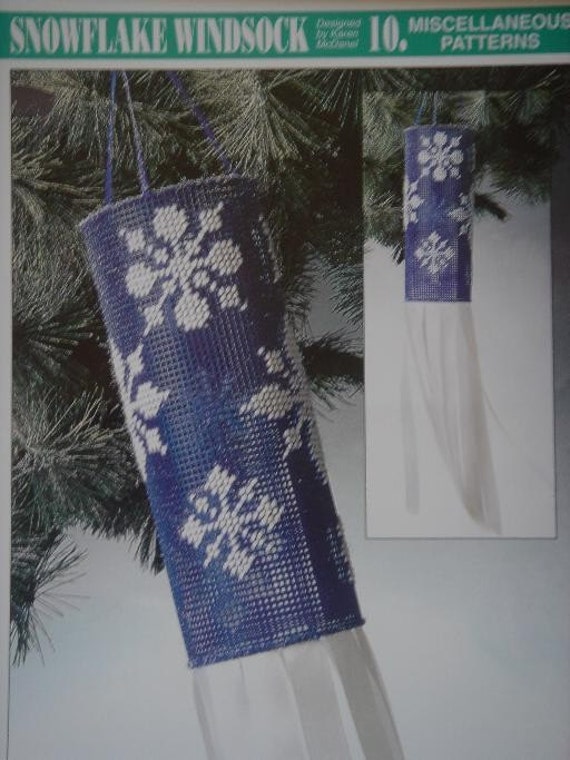 canvas plastic snowflake pattern windsock patterns winter seasonal decor bear ornaments