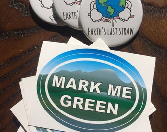 Stickers and Pins, Bumper Stickers, Logo Pins