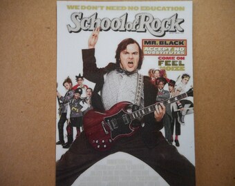Magnet School of Rock Jack Black movie poster magnet rock and roll children movie