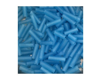 Preciosa Matte Sapphire 7mm Bugle Beads 5gm