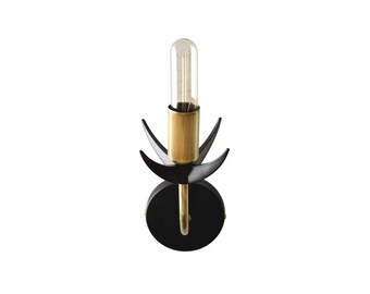 Modern Mid Century Wall Sconce - Brass Wall light - Ponz Home Design