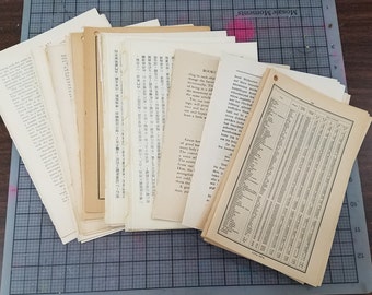 100 Book Pages, junk journal pages , Vintage book pages