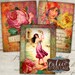 Gypsy Love, Digital Tags, Junk Journal, Vintage Gypsy, Printable Tags, Digital, Collage Sheet, Printable Download, Digital Collage, ATC Size