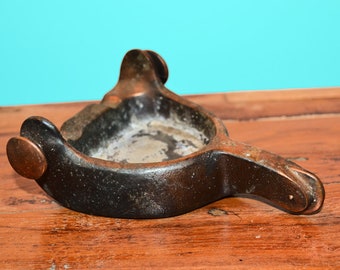 Vintage Brass Spur Ashtray