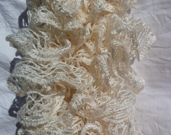 Sashay Cream Ruffle Scarf